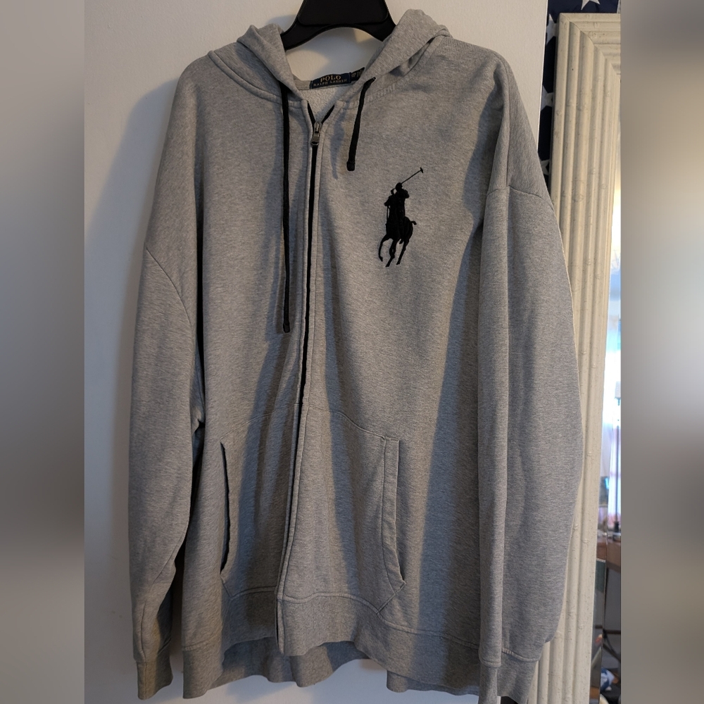 Ralph Lauren Gray Zip-Up Sweater